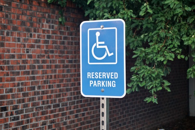 a handicap-accessible parking sign